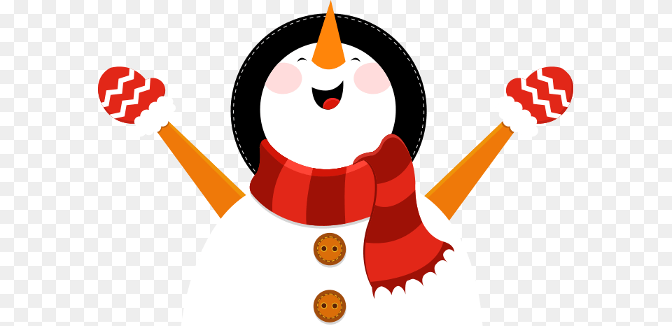 Winter Wonderland Party Snowman Celebrating, Nature, Outdoors, Snow Png Image
