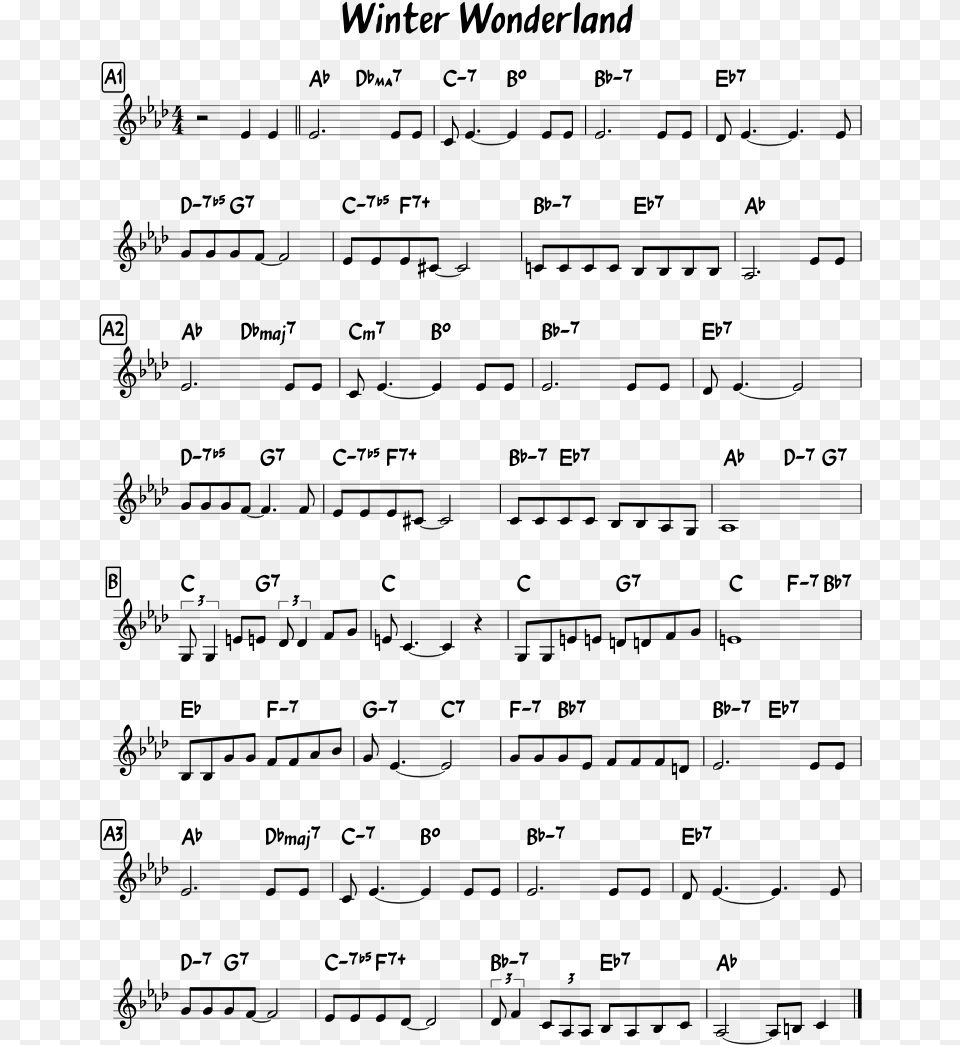 Winter Wonderland Sheet Music 1 Of 1 Pages Fernando Sor Op 6 No, Gray Png