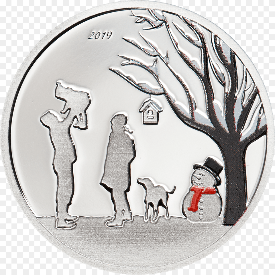 Winter Wonderland Snow Globe Silver Coin Cook Islands Silver, Person, Outdoors, Nature, Animal Png Image