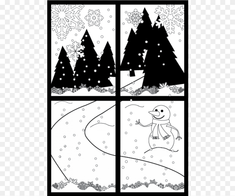 Winter Wonderland Stamp Illustration, Book, Comics, Publication, Nature Free Transparent Png
