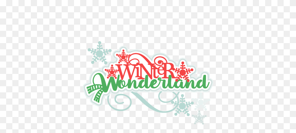 Winter Wonderland Title Scrapbook Cute Clipart, Art, Floral Design, Graphics, Pattern Png Image