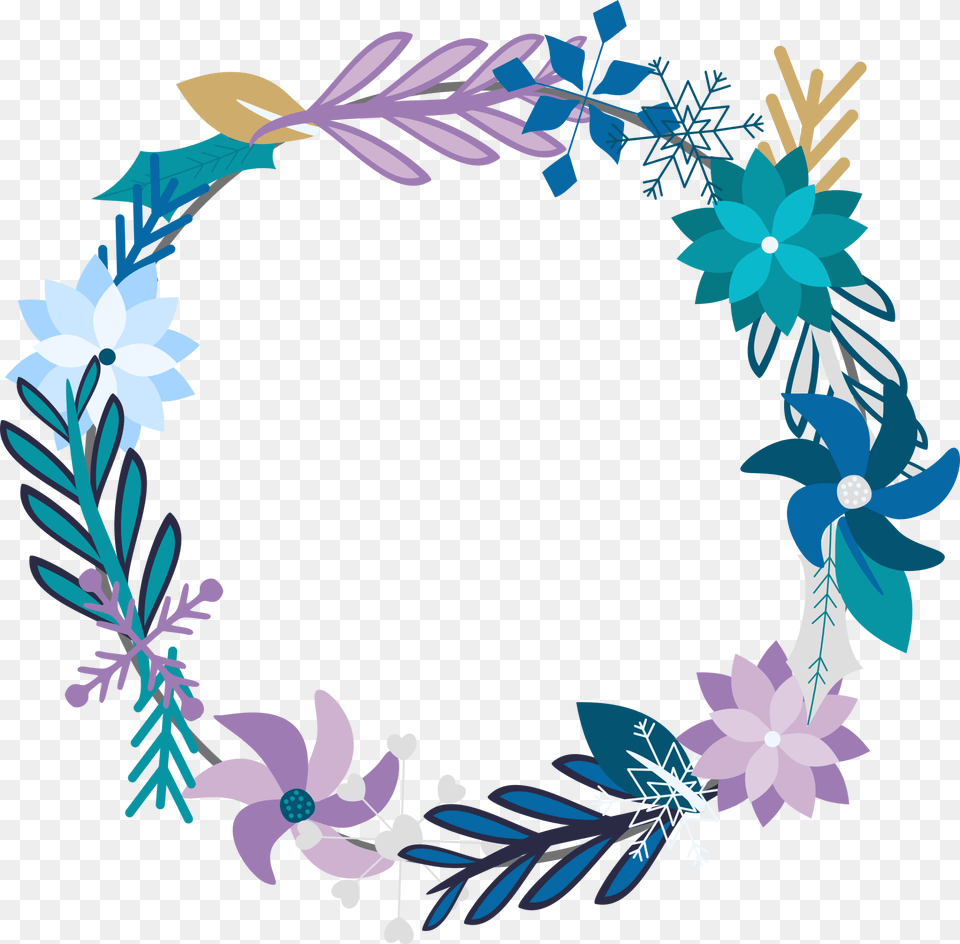 Winter Wreath Flowers Floral, Art, Floral Design, Graphics, Pattern Free Transparent Png