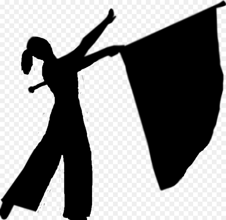 Winterguard Clipart, Silhouette, Stencil, Person Png Image