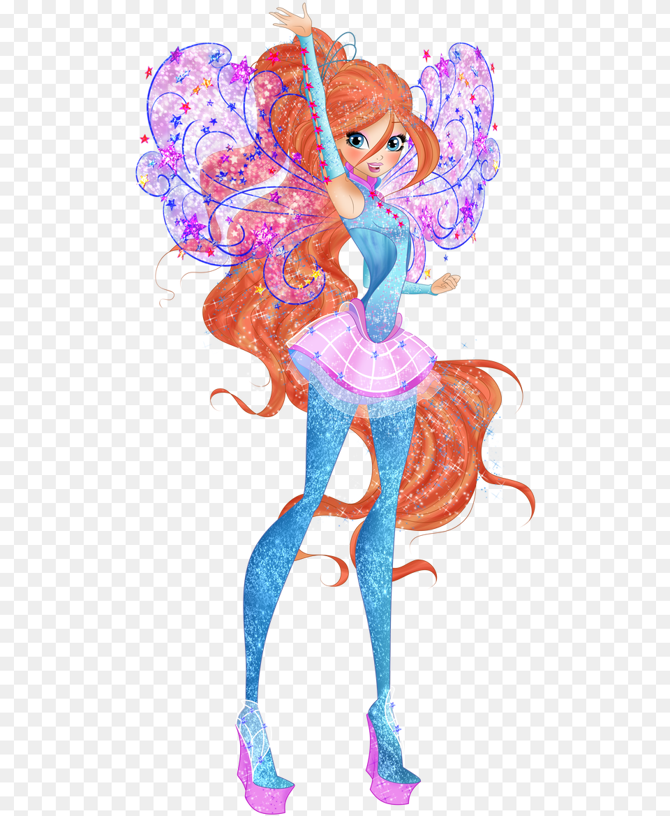 Winx Club Download Image Winx Club Bloom Cosmix, Purple, Dancing, Person, Leisure Activities Png