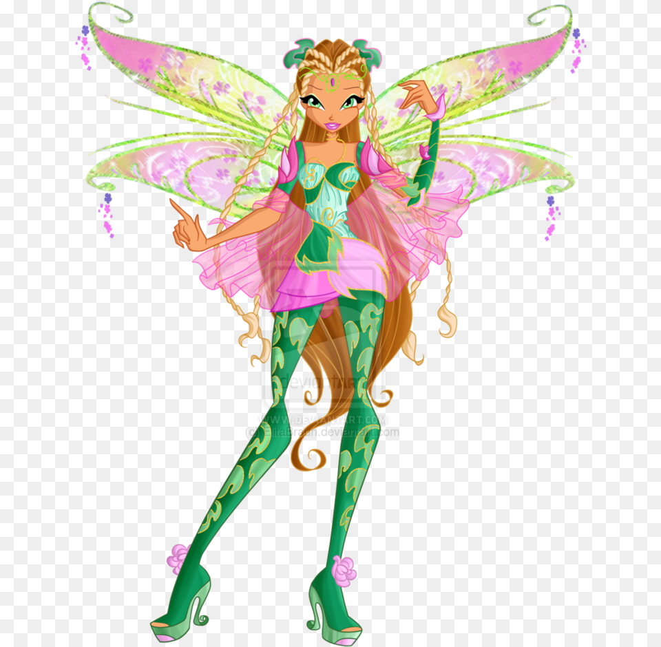 Winx Club Flora Bloomix Transformation, Adult, Person, Female, Woman Free Png