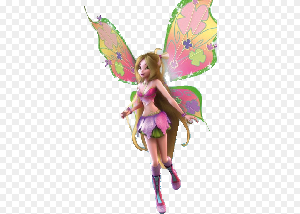 Winx Club Flora China Doll, Figurine, Child, Female, Girl Free Transparent Png