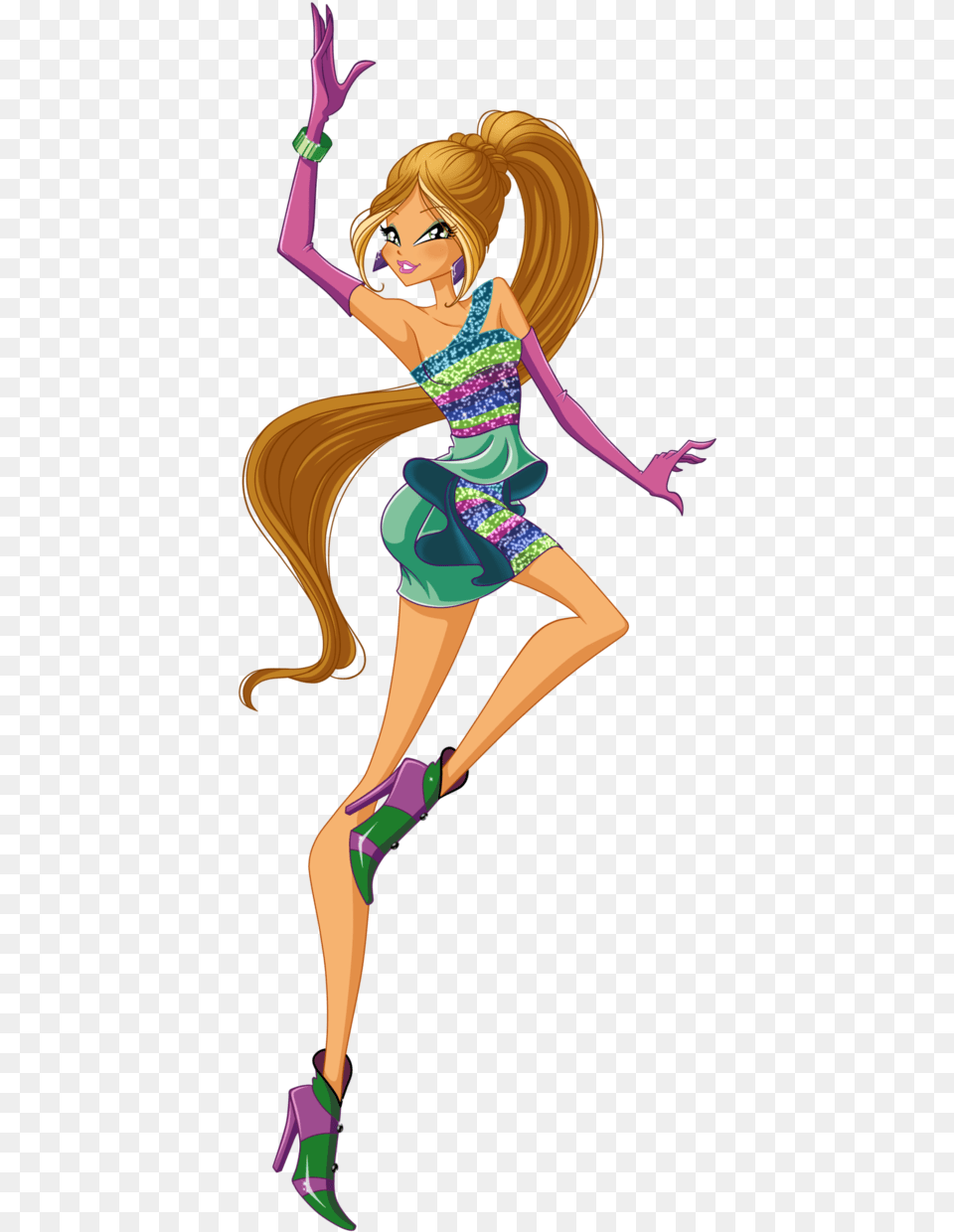 Winx Club Flora Fashion, Person, Leisure Activities, Dancing, Adult Png