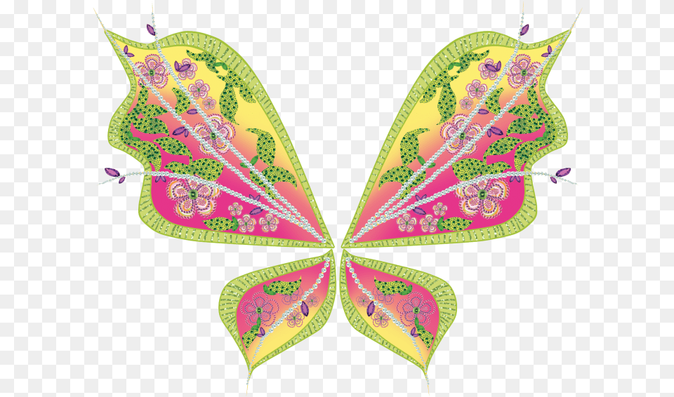 Winx Fairy Wings Winx Club 3d Flora Believix, Leaf, Pattern, Plant, Art Free Transparent Png