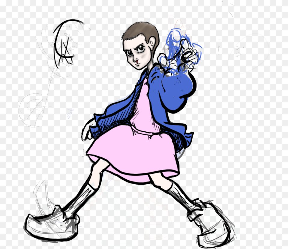 Wip Stranger Things By Change Hero Stranger Things Eleven Clipart, Publication, Book, Comics, Adult Png