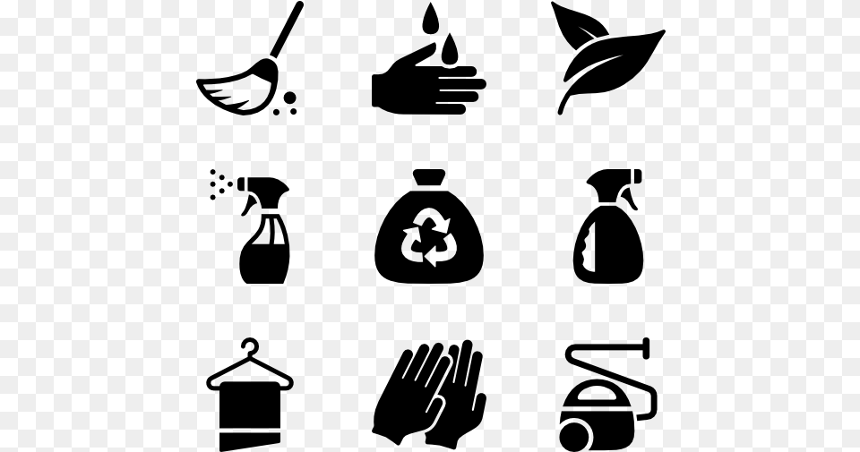 Wiping 20 Icons Cleaning Icon, Gray Free Png Download