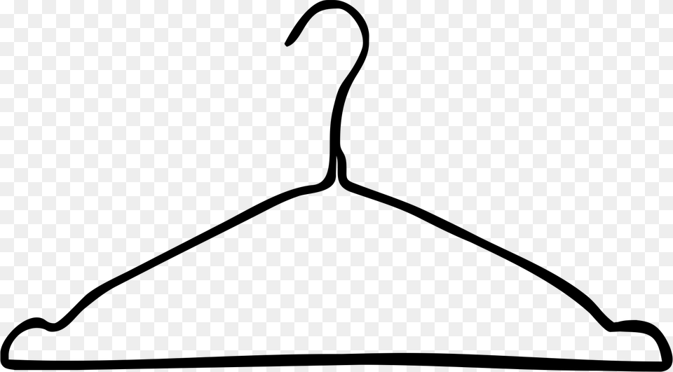 Wire Clothes Hanger Clipart, Gray Free Png