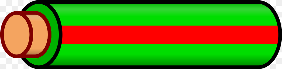 Wire Green Red Stripe Red Green Wire, Cylinder Free Transparent Png