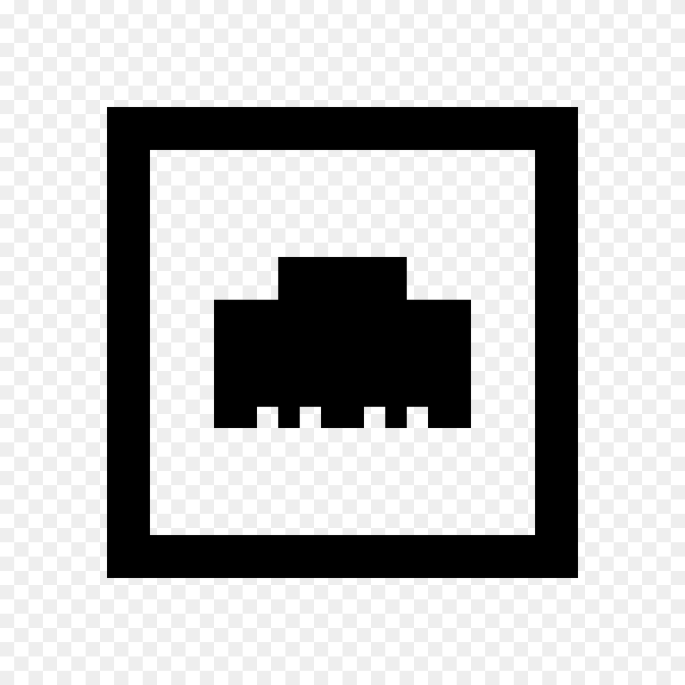 Wired Network Icon, Gray Free Png