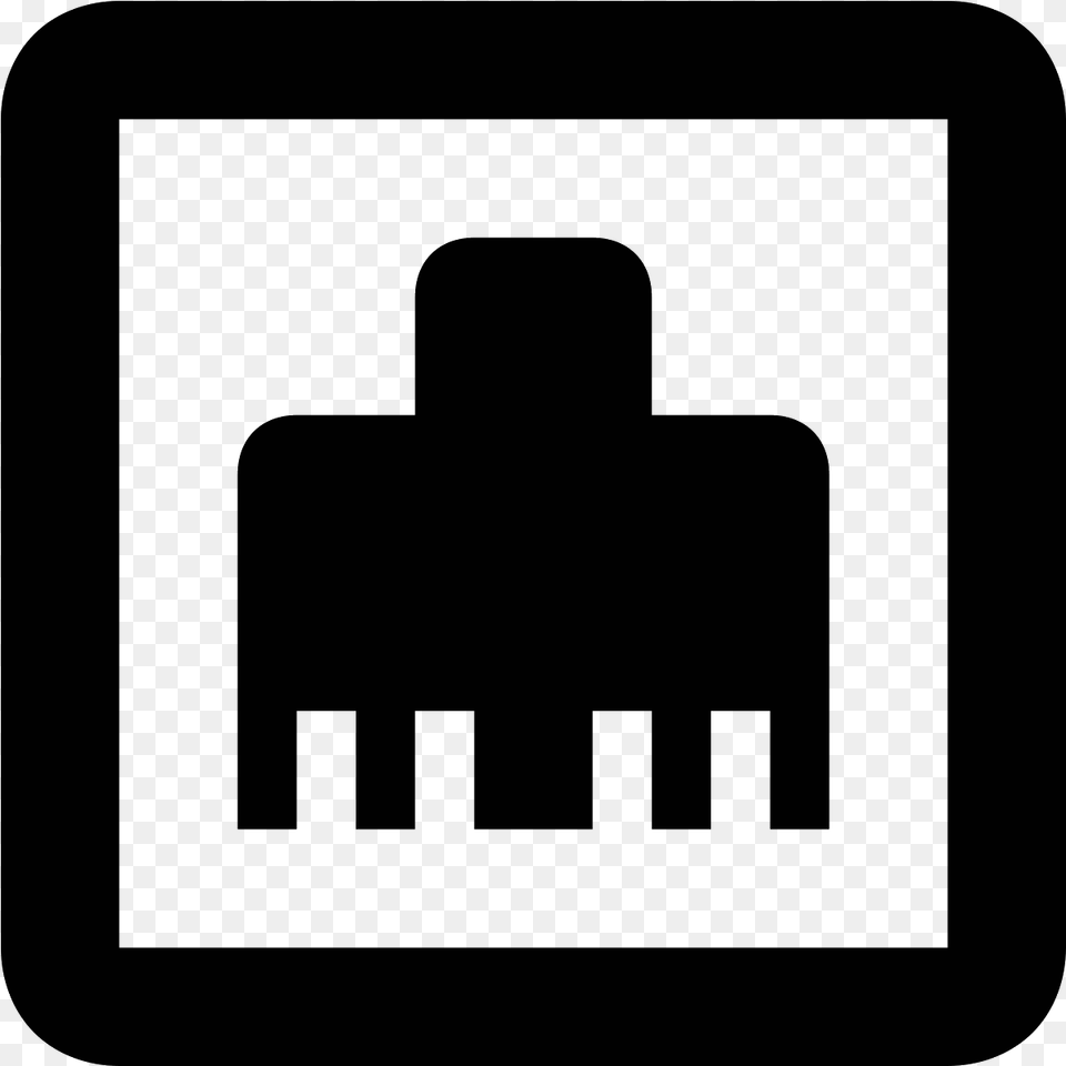 Wired Network Icon Rj45 Symbol, Gray Free Png Download
