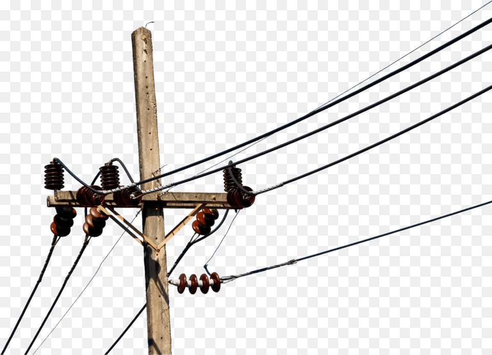 Wireelectrical Supplycable Clipart Royalty Free Svg Transparent Power Line, Utility Pole, Cable, Power Lines, Electric Transmission Tower Png