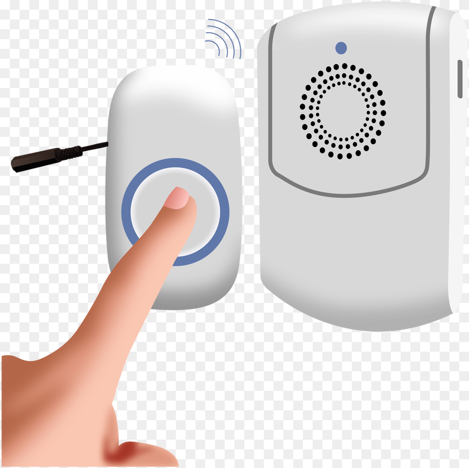 Wireless Attendant Call Button Vibrating Alert Chime Switch, Person, Hand, Body Part, Finger Png Image