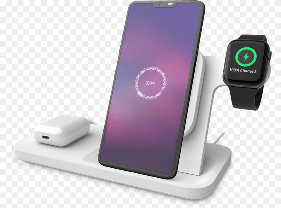 Wireless Chargers For Phones Charging Pads Stands Docks Powered 3 In 1dock, Electronics, Mobile Phone, Phone, Wristwatch Png Image