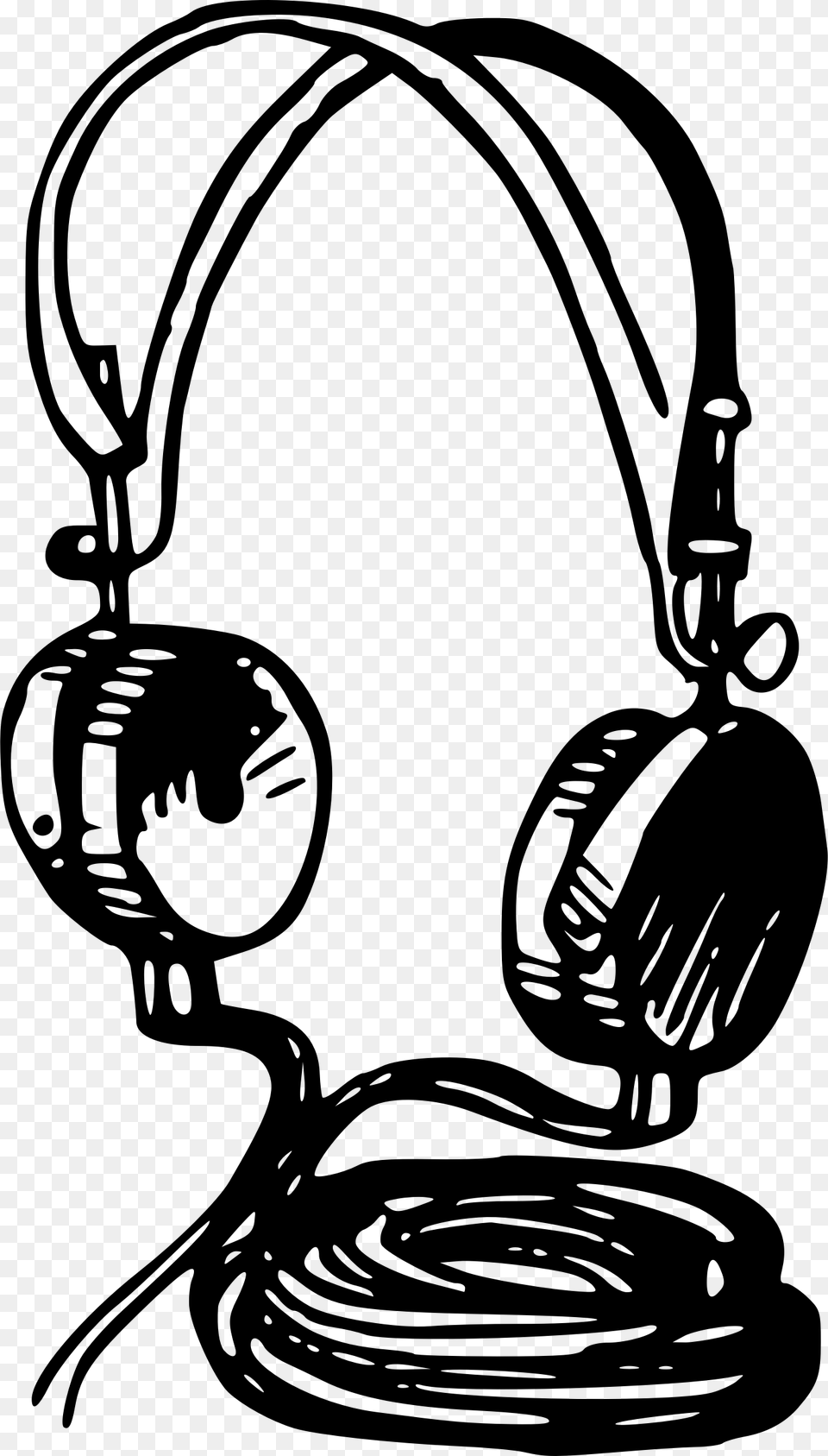 Wireless Headset Clip Arts Old Headphones Clip Art, Gray Free Png Download