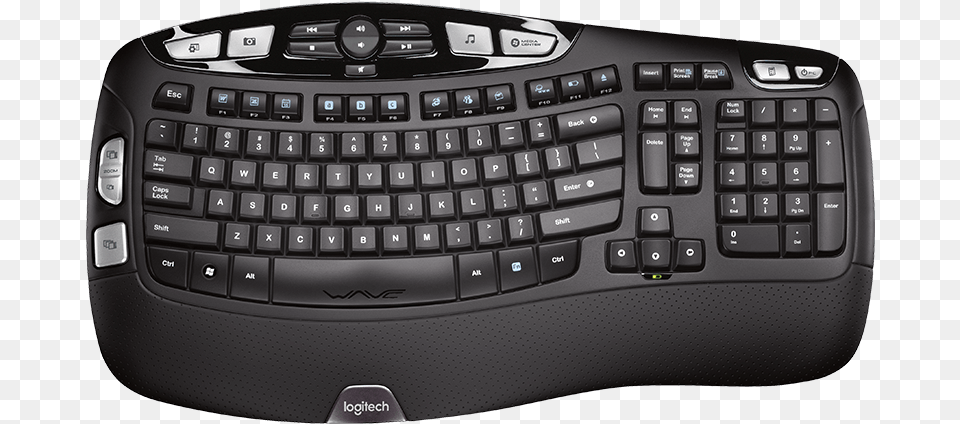 Wireless Keyboard K350 Logitech Wave Keyboard, Computer, Computer Hardware, Computer Keyboard, Electronics Free Transparent Png