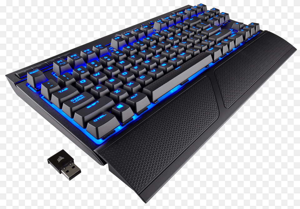 Wireless Mechanical Gaming Keyboard Blue Led Cherry Mx Red, Computer, Computer Hardware, Computer Keyboard, Electronics Free Transparent Png