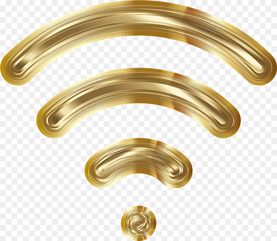 Wireless Wi Wifi Logo Gold Fi Icon, Bathroom, Bronze, Handle, Indoors Png