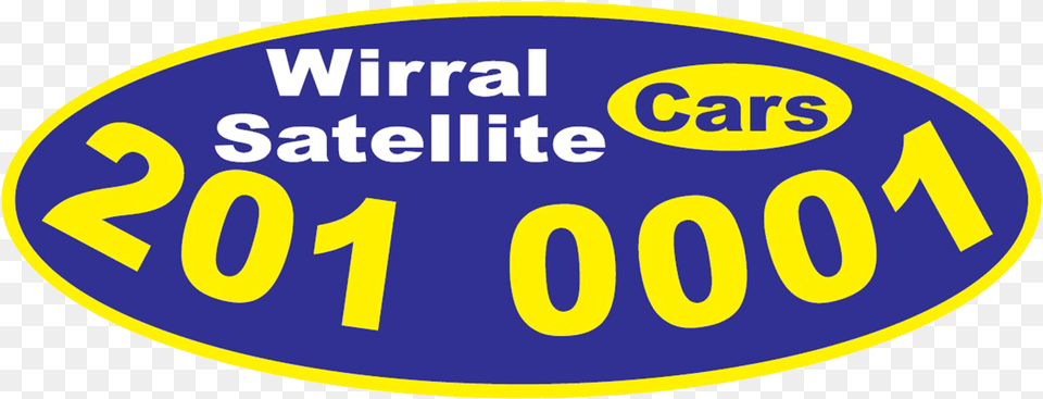 Wirral Satellite Cars Logo Blue And White, License Plate, Transportation, Vehicle, Oval Free Png