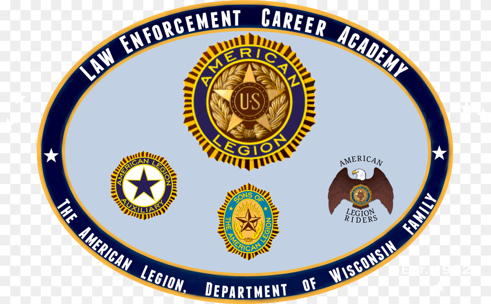 Wisconsin American Legion Law Enforcement Career Academy American Legion Emblem, Badge, Logo, Symbol, Disk Png