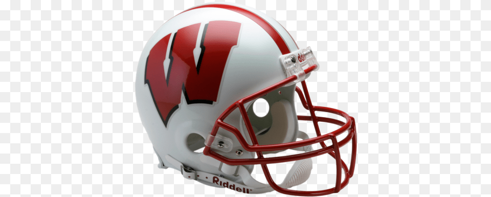 Wisconsin Badgers Full Size Authentic Proline Ncaa Wisconsin Football Helmet, American Football, Football Helmet, Sport, Person Png Image
