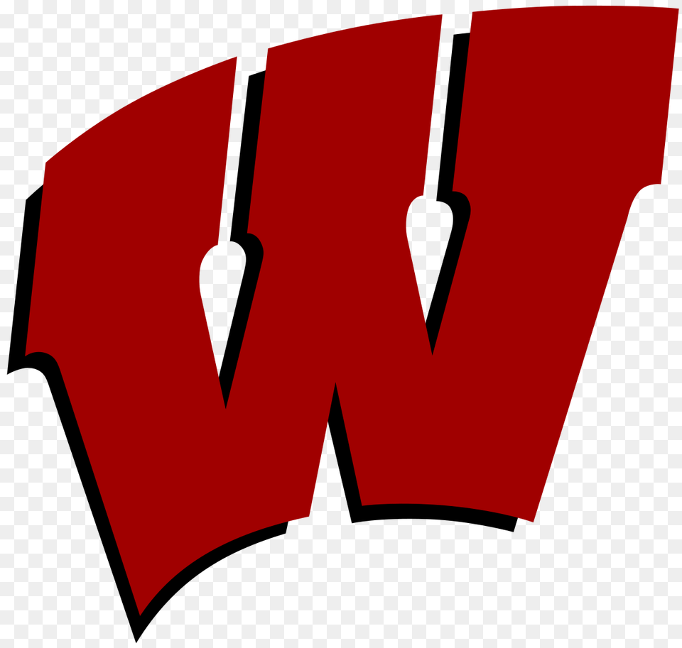 Wisconsin Badgers Logo Clip Art Black, Symbol, Weapon, Dynamite Png