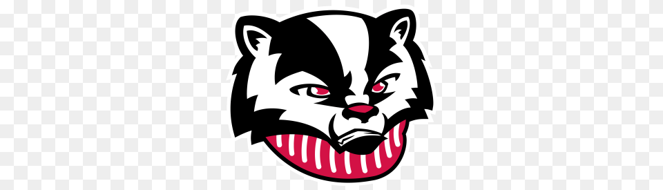 Wisconsin Badgers Logo Clip Art Clipart, Stencil, Sticker, Baby, Person Free Png