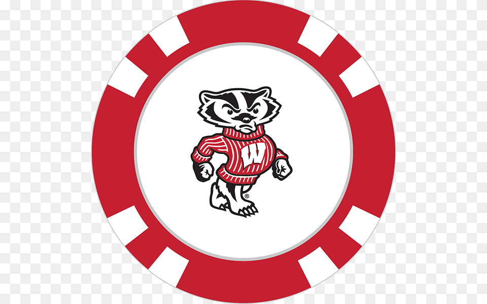Wisconsin Badgers Poker Chip Ball Marker, Baby, Person, Disk, Sticker Free Png Download
