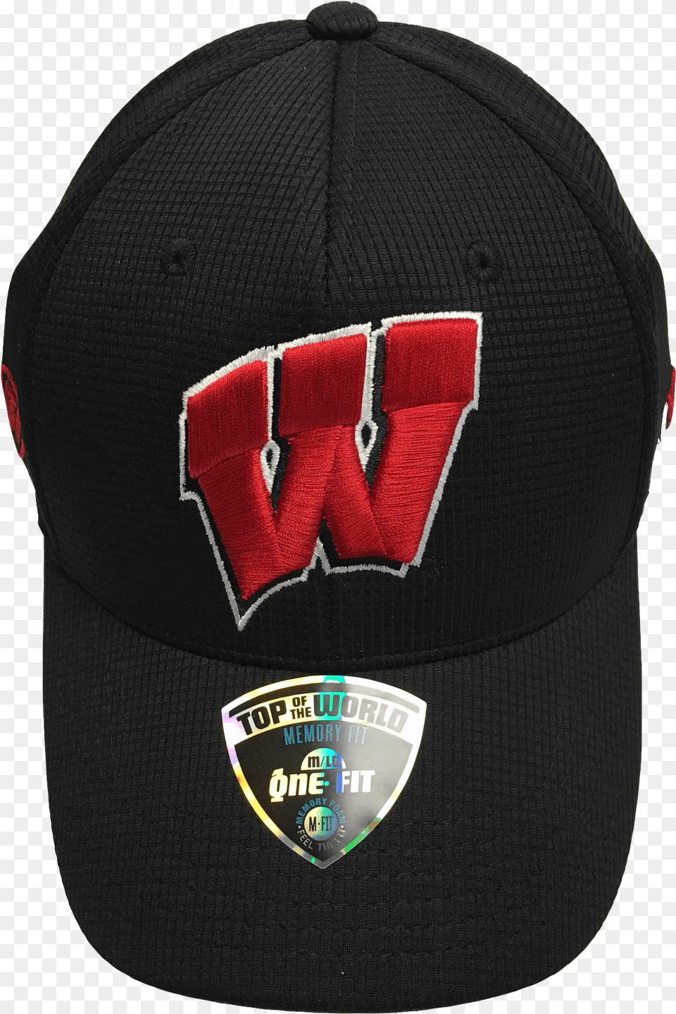 Wisconsin Badgers Tow Black Ironside Memory Flexfit Baseball Cap, Baseball Cap, Clothing, Hat, Logo Free Png