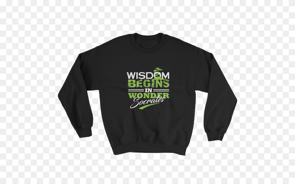 Wisdom Begins In Wonder, Clothing, Knitwear, Long Sleeve, Sleeve Png