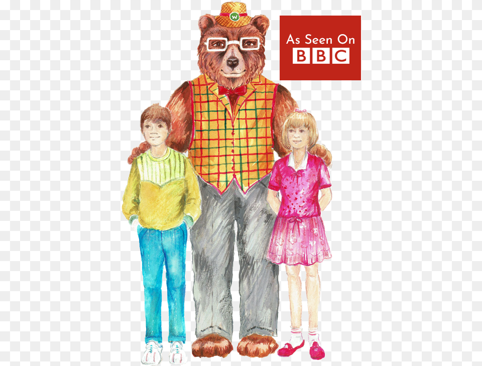 Wise Bear As Seen On Bbc White Center Teddy Bear, Girl, Child, Female, Person Png