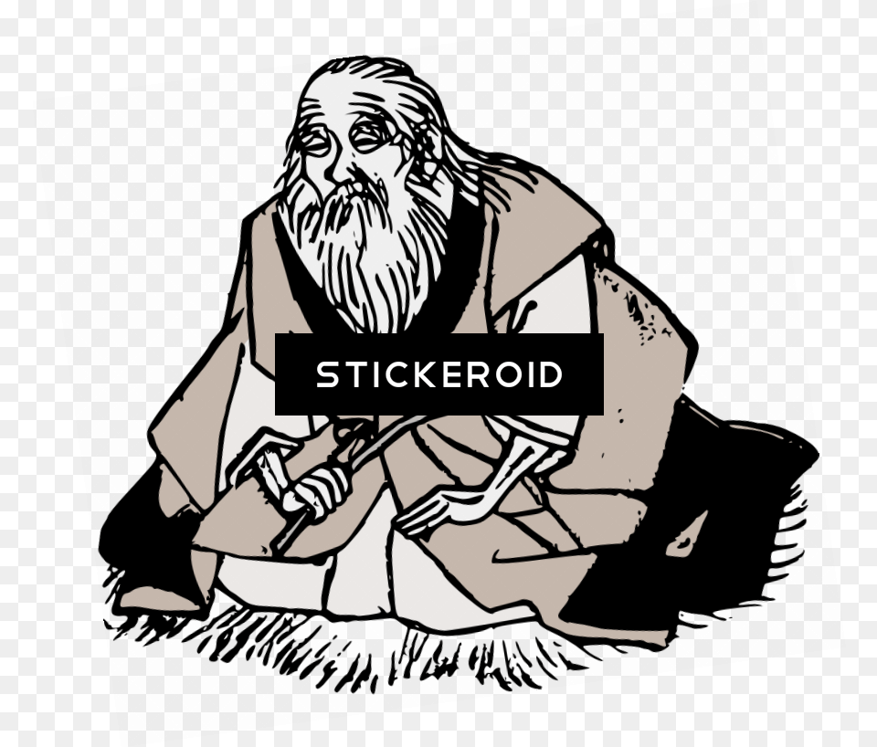 Wise Man People Japan Old Man Clipart Full Size Wise Old Man Clipart, Book, Comics, Publication, Adult Free Png