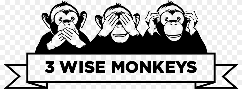 Wise Monkey Logo 03, Gray Free Transparent Png