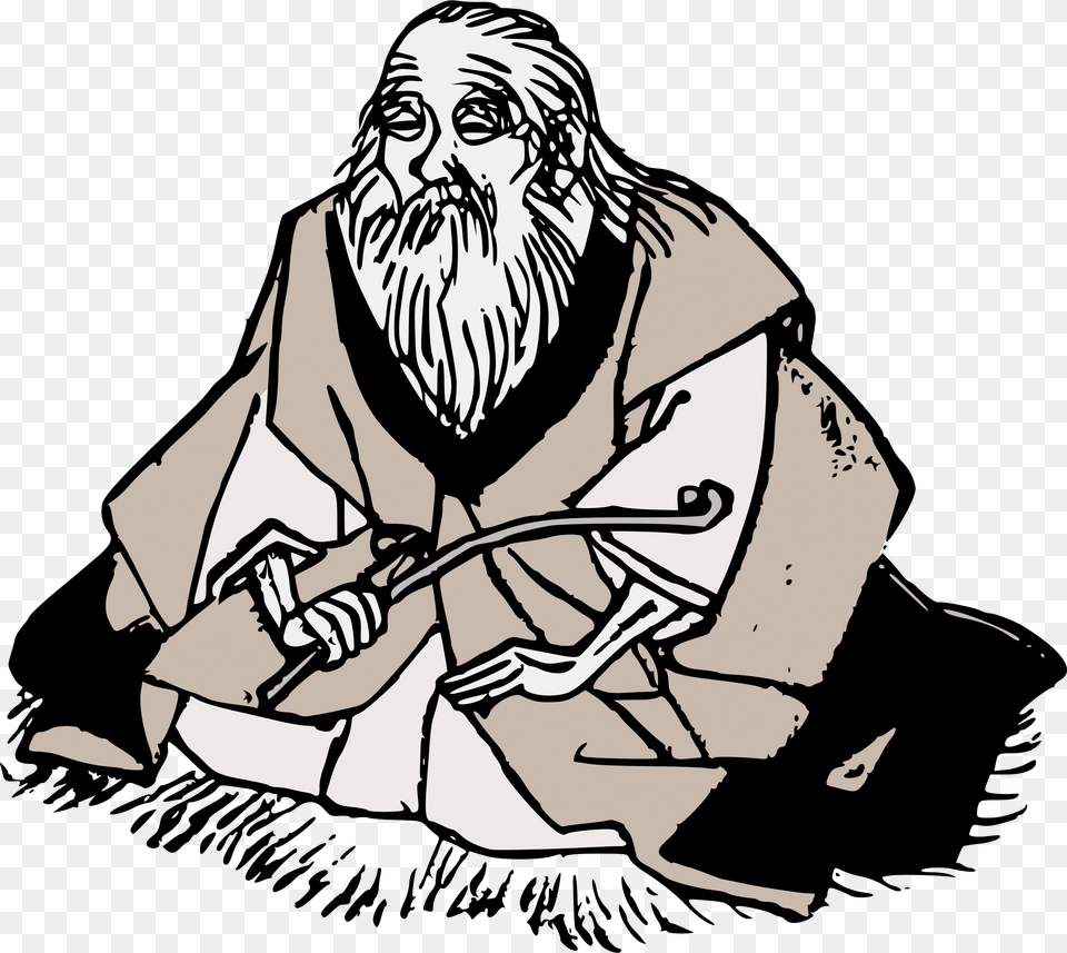 Wise Old Man With Beard Clipart Wise Old Man Clipart, Adult, Male, Person, Art Free Png