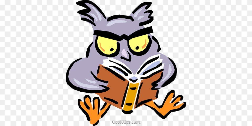 Wise Old Owl Royalty Free Vector Clip Art Illustration, Baby, Person, Accessories, Glasses Png Image