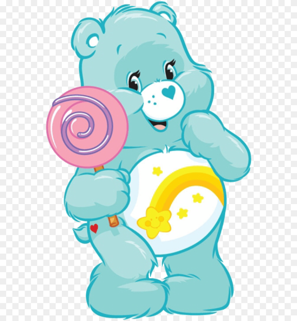 Wish Bear Care Bear With Lollipop, Food, Sweets, Toy, Nature Free Png Download