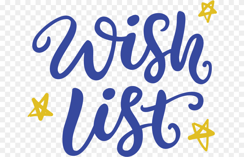 Wish List Calligraphy, Text Free Png Download