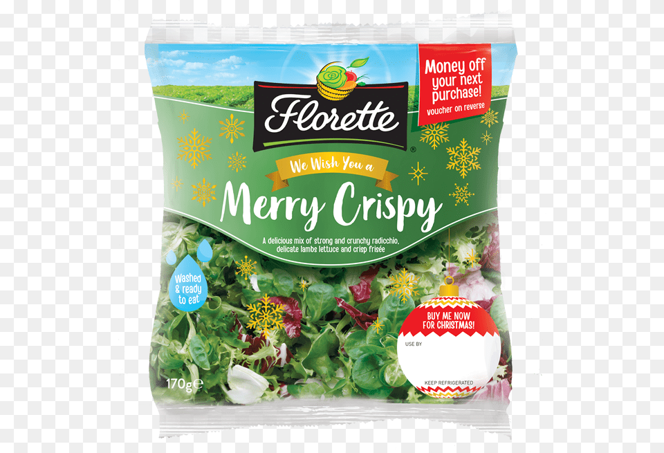 Wish You A Merry Crispy39 Will Be Available In Retailers Florette Espinacas Bolsa 125 Gr, Arugula, Food, Leafy Green Vegetable, Plant Free Png Download