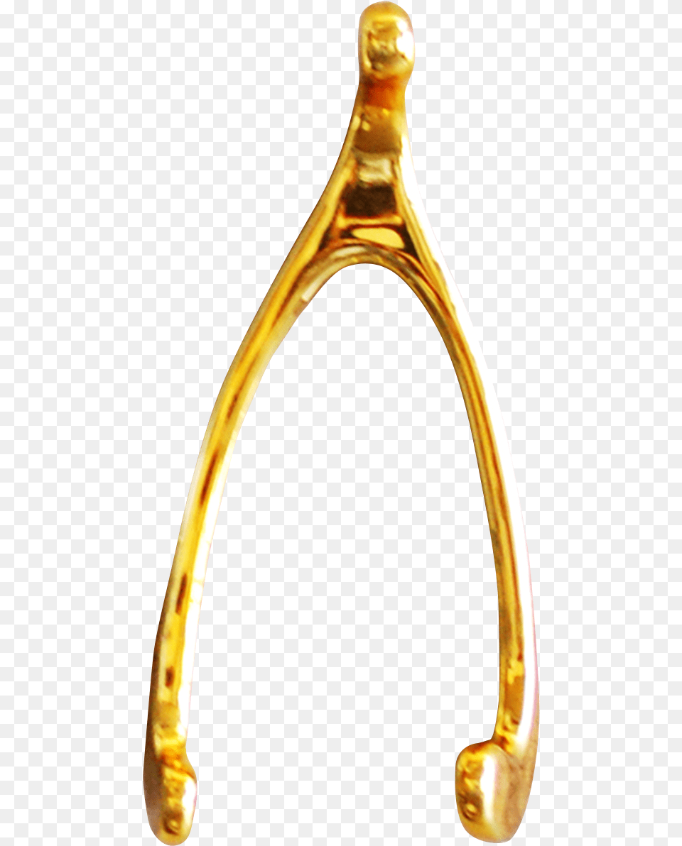 Wishbone Porcelain Wall Hook, Gold Free Png Download