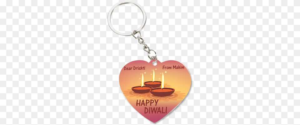 Wishes With Diya Diwali Heart Key Chain Diya, Accessories, Smoke Pipe Free Transparent Png