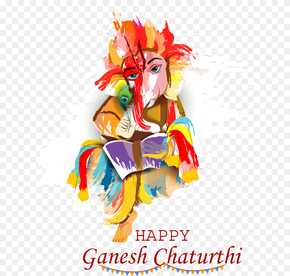 Wishing You Happiness As Big As Lord Ganeshaquots Appetite Ganesh Chaturthi Social Media, Art, Graphics, Person, Advertisement Free Png