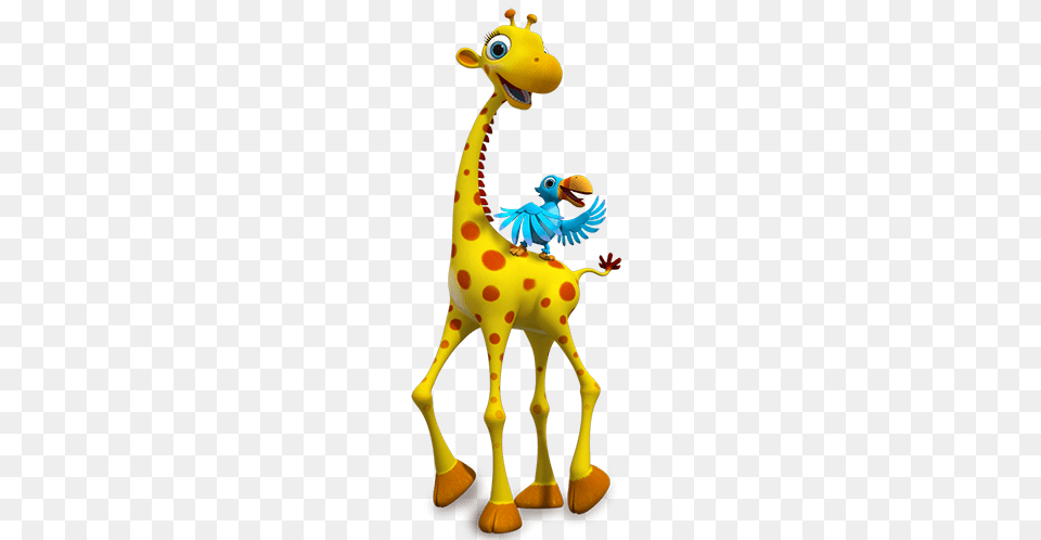Wissper Characters Gertie The Giraffe And Otis The Bird, Animal, Mammal Free Transparent Png