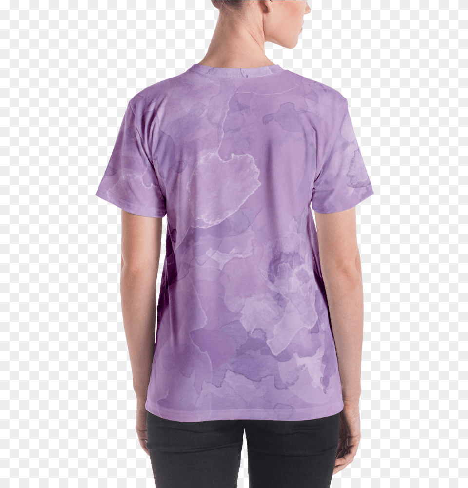 Wisteria Watercolor Women39s T Shirt T Shirt Zazuze T Shirt, T-shirt, Clothing, Blouse, Person Free Png Download