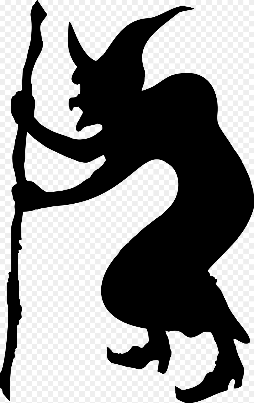 Witch, Silhouette, Stencil, Person Png