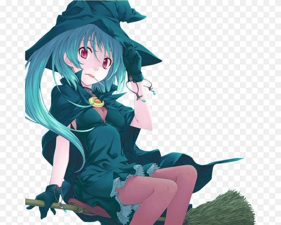 Witch Anime Girl Render, Publication, Book, Comics, Adult Png Image