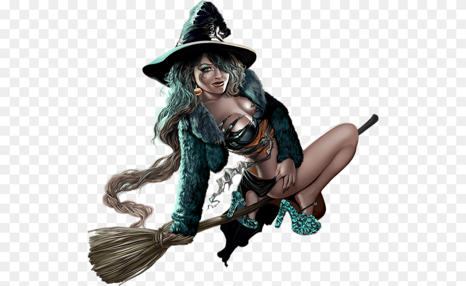 Witch Broom Illustration Girl Girl Illustrations Wonderwoman Witch, Adult, Person, Woman, Female Png Image