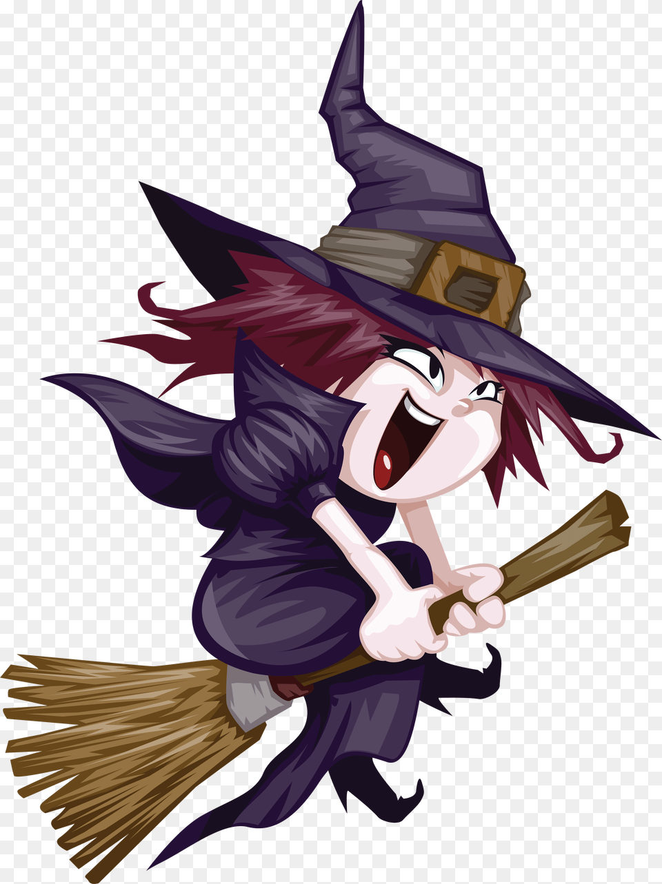 Witch Cartoon Clip Art Halloween Clipart Fantasy Cartoon Halloween Witch Cute, Animal, Fish, Sea Life, Shark Free Png Download